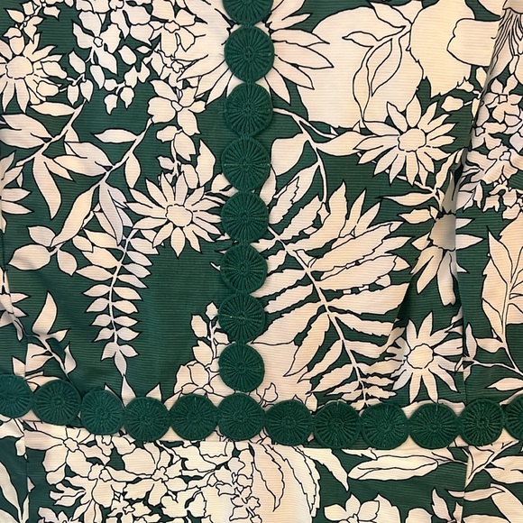 Green Floral Midi Sheath Dress - Picture 2 of 2